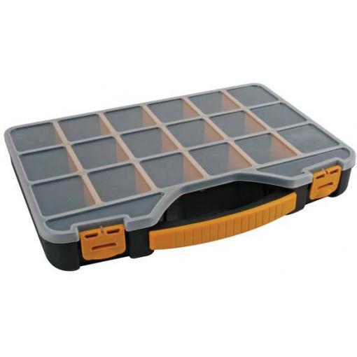 Velleman OMR13 krabička na malé součástky (d x š x v) 326 x 257 x 48 mm přihrádek: 18 Obsah 1 ks