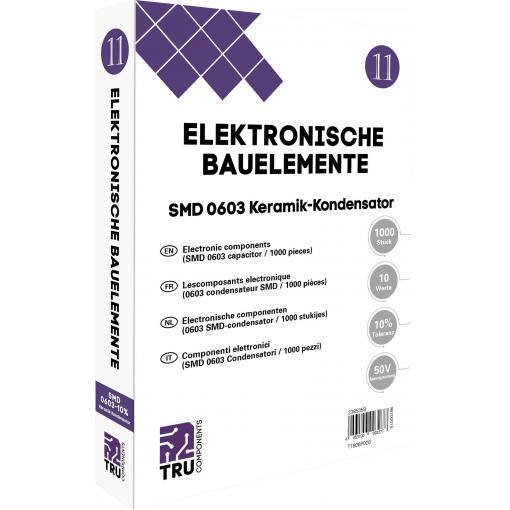 TRU COMPONENTS T1806P020 keramický kondenzátor SMD 0603 50 V 10 % (d x š) 1.6 mm x 0.8 mm 1000 díly Tape cut