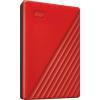 WD My Passport, My Passport, 2 TB, externí HDD 6,35 cm (2,5), USB 3.2 (Gen 1x1) , červená, WDBYVG0020BRD-WESN
