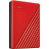 WD My Passport, My Passport, 4 TB, externí HDD 6,35 cm (2,5), USB 3.2 (Gen 1x1) , červená, WDBPKJ0040BRD-WESN