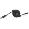 Renkforce USB kabel USB 2.0 USB-A zástrčka, USB Micro-B zástrčka 0.80 m černá RF-4352332