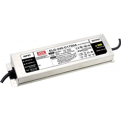 MEAN WELL ELG-240-C1400B-3Y LED driver konstantní proud 239.4 W 1400 mA 86 - 171 V/DC stmívací funkce 3v1 , stmívatelný, montáž na nehořlavém povrchu ,