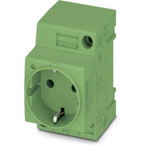 skříňový rozvaděč-zásuvka Phoenix Contact EO-CF/UT/LED/GN zelená (d x š) 60 mm x 45 mm