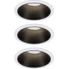 Paulmann 93402 Cole Coin vestavné svítidlo, LED, 6 W, bílá, černá, sada 3 ks