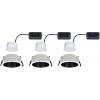 Paulmann 93402 Cole Coin vestavné svítidlo, LED, 6 W, bílá, černá, sada 3 ks