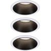 Paulmann 93402 Cole Coin vestavné svítidlo, LED, 6 W, bílá, černá, sada 3 ks