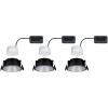 Paulmann 93408 Cole Coin vestavné svítidlo, LED, 18 W, černá, stříbrná, sada 3 ks
