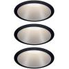 Paulmann 93408 Cole Coin vestavné svítidlo, LED, 18 W, černá, stříbrná, sada 3 ks