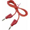 měřicí kabel VOLTCRAFT MSB-100 VC-10906895, [lamelová zástrčka 4 mm - lamelová zástrčka 4 mm], 1 m, červená