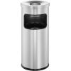 Durable DURABLE - Asch-/Mülleimer - rund - 17 L - Metall 333223 koš na papír s popelníkem, 17 l, kov, (Ø x v) 250 mm x 630 mm, stříbrná, 1 ks