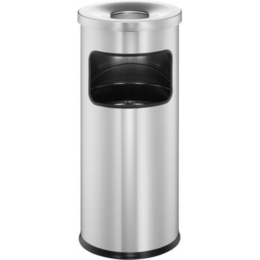 Durable DURABLE - Asch-/Mülleimer - rund - 17 L - Metall 333223 koš na papír s popelníkem, 17 l, kov, (Ø x v) 250 mm x 630 mm, stříbrná, 1 ks