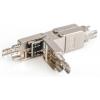 Digitus spojka RJ45 síťový adaptér CAT 6a (surový kabel CAT 7) , CAT 6A, CAT 6 [1x LSA - 1x LSA] stříbrná