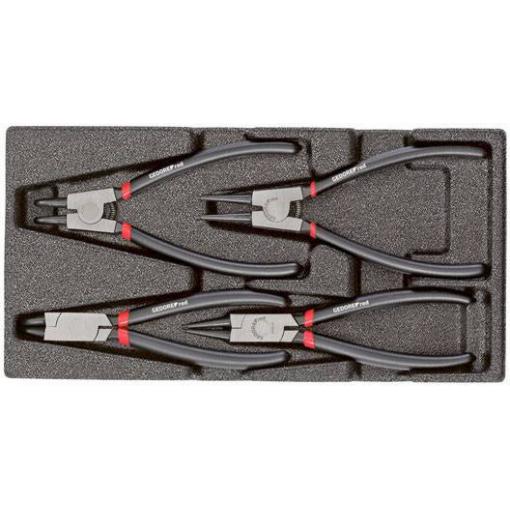 Gedore RED 3301716 kleště na pojistné kroužkem Tvar hrotu rovný, zahnutý o 90°
