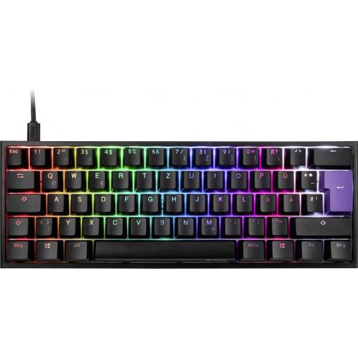Ducky ONE 2 DKON1861ST-BDEPDAZT1 USB herní klávesnice německá, QWERTZ černá, bílá s podsvícením, odnímatelný kabel
