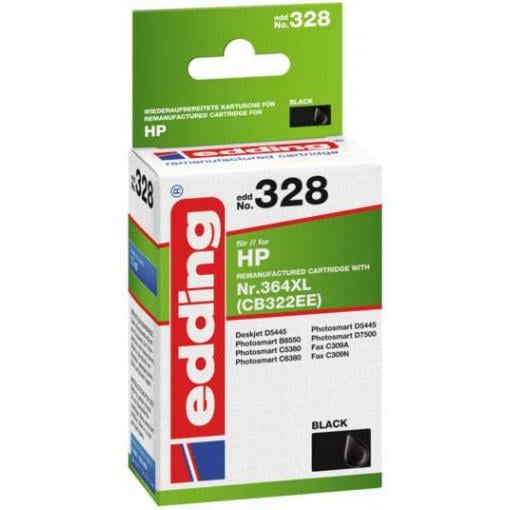 Edding Ink náhradní HP 364XL, CB322EE kompatibilní foto černá EDD-328 18-328