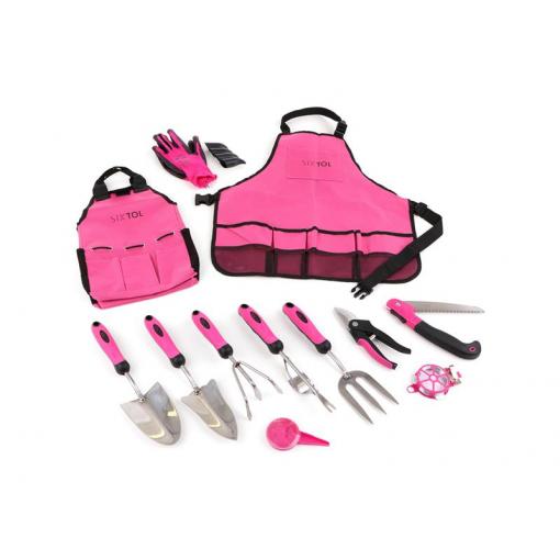 Sada zahradního nářadí SIXTOL GARDEN PINK 12 12ks