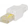 Intellinet 790482, zástrčka RJ45, barevné kódování, ochranná průchodka proti zlomu, krimpovací kontakt, bílá, 1 ks
