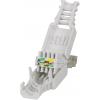 Intellinet 790482, zástrčka RJ45, barevné kódování, ochranná průchodka proti zlomu, krimpovací kontakt, bílá, 1 ks