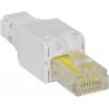 Intellinet 790482, zástrčka RJ45, barevné kódování, ochranná průchodka proti zlomu, krimpovací kontakt, bílá, 1 ks