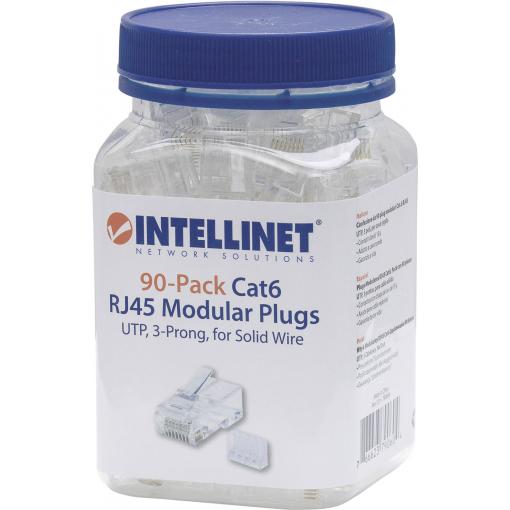 Intellinet 790604, zástrčka RJ45, krimpovací kontakt, transparentní, 90 ks