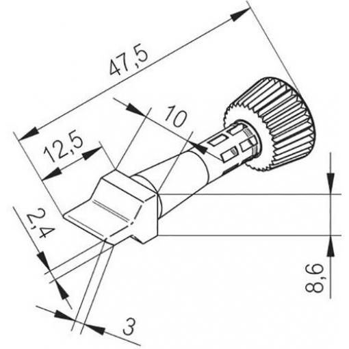 Ersa 0102ZDLF100 pájecí hrot Velikost hrotů 150 mm Obsah 1 ks