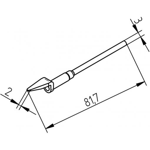 Ersa 0452MDLF020/SB odsávací hrot Velikost hrotů 2 mm Obsah 1 ks