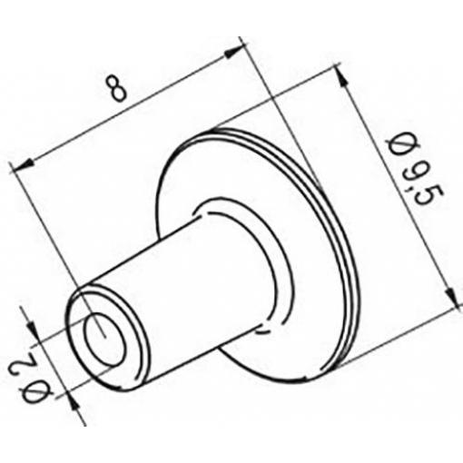 Ersa 0472AR horkovzdušná tryska Velikost hrotů 2 mm Délka hrotů 8 mm Obsah 1 ks