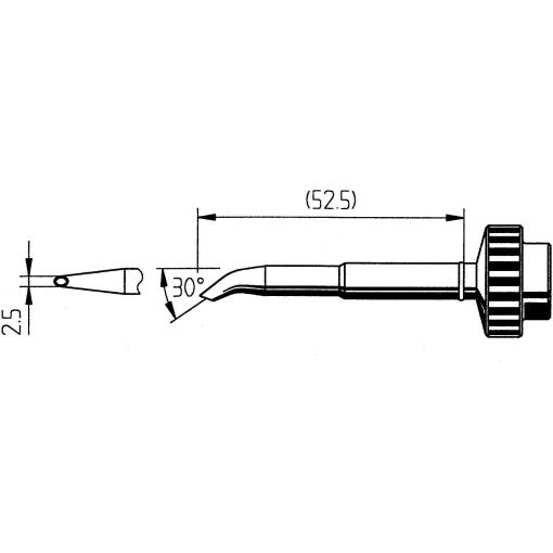 Ersa 0612HD pájecí hrot konický Velikost hrotů 2.50 mm Obsah 1 ks