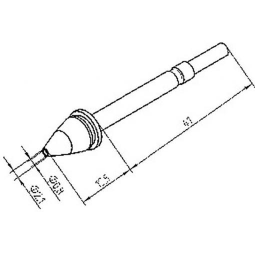 Ersa X-TOOL 0722ED0821/SB odsávací hrot Velikost hrotů 1 mm Obsah 1 ks