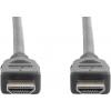 Digitus HDMI kabel Zástrčka HDMI-A, Zástrčka HDMI-A 1.00 m černá AK-330124-010-S 8K UHD, pozlacené kontakty, stínění pletivem, kompletní stínění, stíněný,