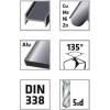 Alpen 0018400250100 HSS kovový spirálový vrták 2.5 mm Celková délka 57 mm broušený DIN 338 válcová stopka 1 ks