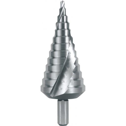 RUKO 101056 stupňovitý vrták 4 - 39 mm HSS Celková délka 107 mm kuželový záhlubník 3 břitý 1 ks