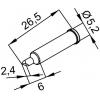 Ersa 0102CDLF24A pájecí hrot dlátový Velikost hrotů 2.40 mm Obsah 1 ks