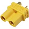 Reely RE-6619107 zástrčkový konektor k propojení akumulátoru a regulátoru RC modelu XT30U, 2 mm zásuvka pozlacené, k pájení 1 ks