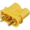 Reely RE-6619107 zástrčkový konektor k propojení akumulátoru a regulátoru RC modelu XT30U, 2 mm zásuvka pozlacené, k pájení 1 ks