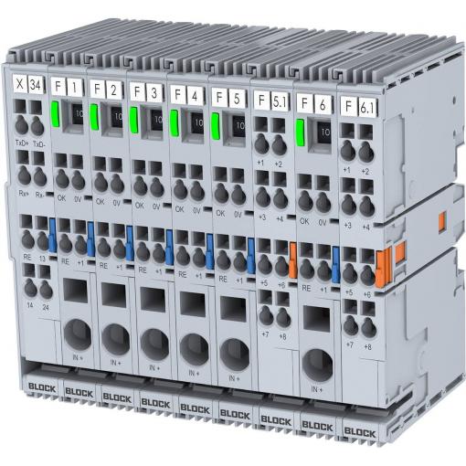 BLOCK EB-2724-2060-0 elektronický ochranný jistič 24 V/DC 3 A Počet výstupů:2 x Obsah 1 ks