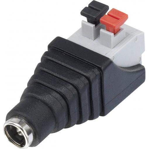 TRU COMPONENTS QT-DC2.1F nízkonapěťový konektor zásuvka, rovná 5.5 mm 2.1 mm 1 ks