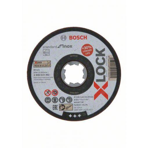 Bosch Accessories X-LOCK 2608619362 řezný kotouč rovný 115 mm 1 ks INOX