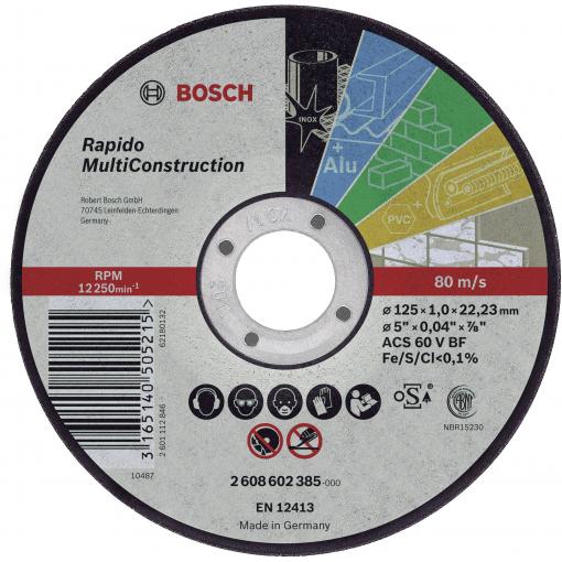 Bosch Accessories 2608602766 2608602766 řezný kotouč rovný 180 mm 1 ks