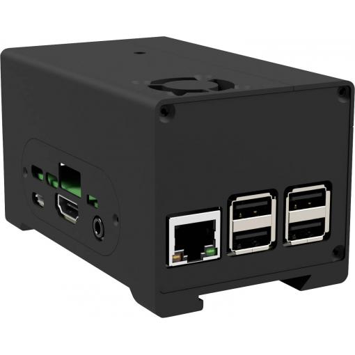 Joy-it rb-strompi3-case hliníková skříň Vhodné pro (vývojové sady): Raspberry Pi®, StromPi 3 včetně přihrádky na baterii, snímatelný kryt GPIO, včetně