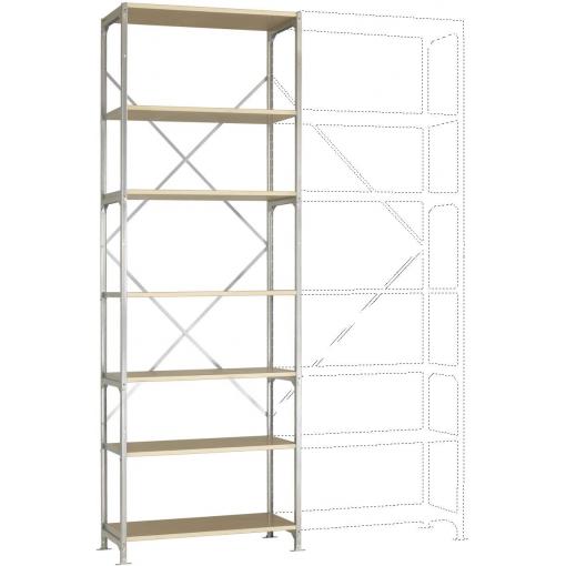 Manuflex RB2224 základní modul regálu oddělení , (š x v x h) 1030 x 3000 x 400 mm, dřevěná podlaha