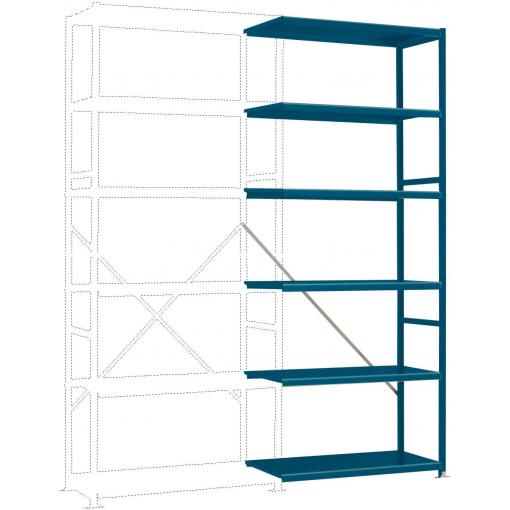 Manuflex RP1353.5007 přístavný modul regálu oddělení , (š x v x h) 1000 x 2500 x 500 mm, ocelová podlaha