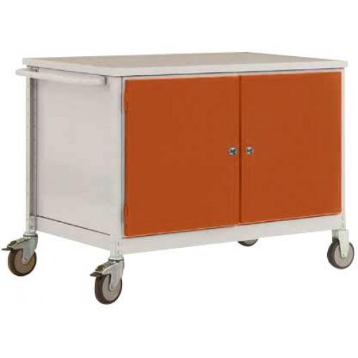 Manuflex TP1028.2001 Mobilní dílenský stůl červenooranžová (RAL 2001)