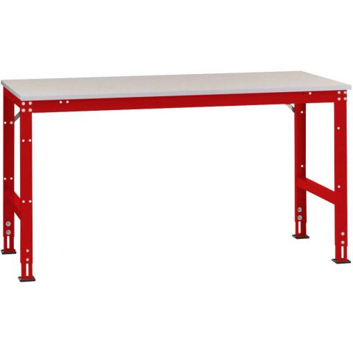 Manuflex AU4054.3003 Pracovní základní stolní Univerzální standardní samořeznými krytina deska, Šxhxv = 1500 x 800 x 760-870 mm rubínově červená
