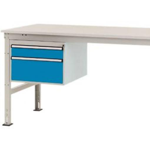 Manuflex ZB4562.5012 Vestavné pouzdro, Nutzhohe stacionárně 300 mm s 2 šuplíky. Pro stolní hloubka 800 mm