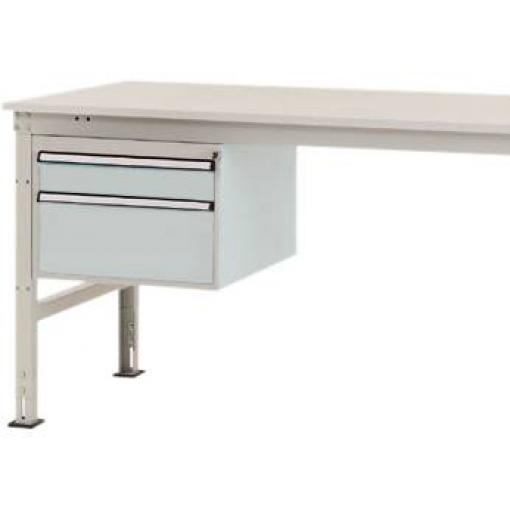 Manuflex ZB4565.7035 Vestavné pouzdro mobilní, Nutzhohe 300 mm s 2 šuplíky. Pro stolní hloubka 800 mm