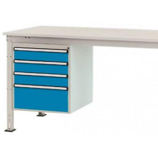 Manuflex ZB4813.5012 Vestavné pouzdro, Nutzhohe stacionárně 500 mm s 4 šuplíky. Pro stolní hloubka 1000 mm