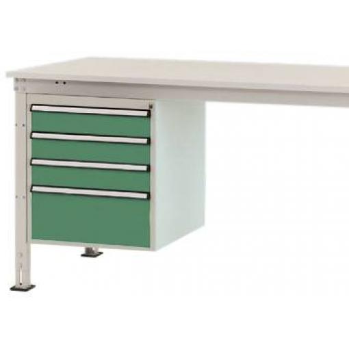 Manuflex ZB4814.6011 Vestavné pouzdro, Nutzhohe stacionárně 500 mm s 4 šuplíky. Pro stolní hloubka 1200 mm