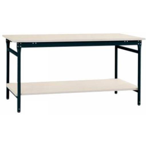 Manuflex BB5221.7016 Kompletní servírovací stolek základní stacionárně s Melamin-Platte + mezi dno, Šxhxv: 1500 x 800 x 780 mm antracitová