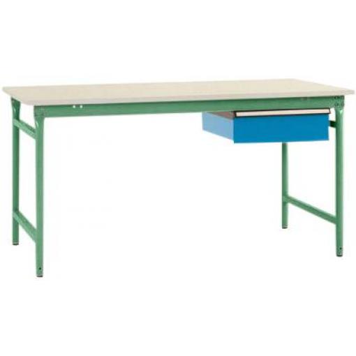 Manuflex BB5231.6011 Kompletní servírovací stolek základní stacionárně s Melamin-Platte + jednotlivé zásuvky, Šxhxv: 1000 x 800 x 780 mm rezedově zelená (RAL